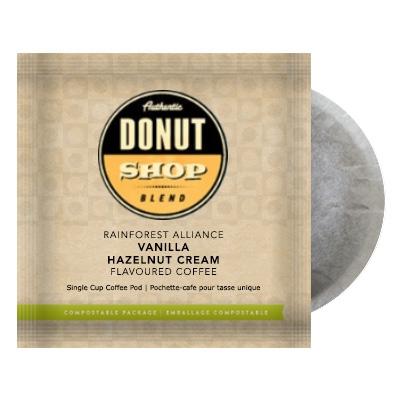 Authentic Donut Shop Blend Vanilla Hazelnut Cream, Pod Coffee